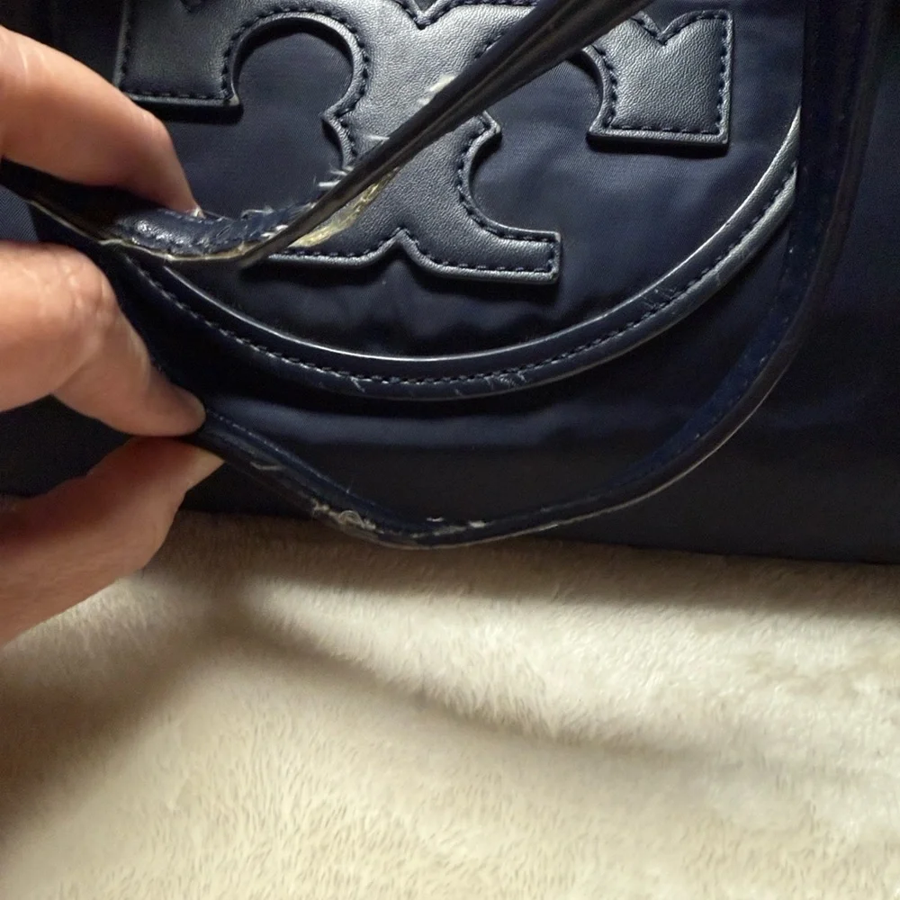 Tory Burch Navy Blue Tote - Picture 7 of 16